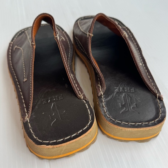 Frye Brown Leather Men's Slide Sandals size 10 - Picture 4 of 10
